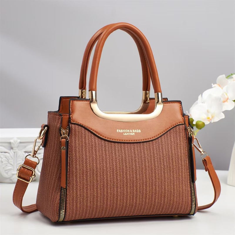 New Women'S Bags, Fashionable And Versatile, Trendy Handbags, Large Capacity, Simple, Casual And Textured, Single Shoulder Cross-Body Women'S Bags - Image 3